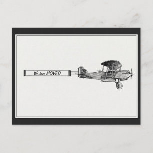 Cartão Postal De Anúncio Avião que do vintage nós NOS MOVEMOS