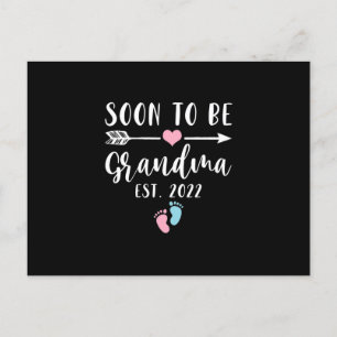 Cartão Postal De Anúncio Avó Em Breve 2022 Para Nova Avó