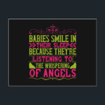 Cartão Postal De Anúncio Babies They'Re Listening To The Whispering<br><div class="desc">Use as a pregnancy announcement to grandparents,  dad or surprise baby announcement to family. Also makes a great baby shower gift for new mom's!</div>