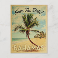 Bahamas Salve A Data Vintage Praia Palmeira