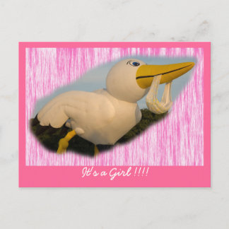 Cartão Postal De Anúncio Balão é uma menina!!!!