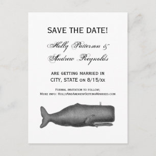 Cartão Postal De Anúncio Baleia do século XIX Desenho de Vintage N