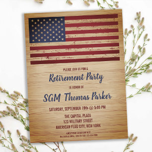 Cartão Postal De Anúncio Bandeira da América Patriótica de Reforma Militar