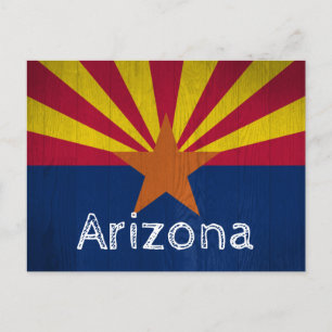 Cartão Postal De Anúncio Bandeira do Arizona Seguindo para o Sul Mudando
