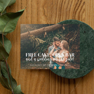 Cartão Postal De Anúncio Bar Aberto De Bolo Livre De Orçamento Salve A Data