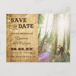 Cartão Postal De Anúncio Barn Guarde o Cartão de Data para o Casamento do P
