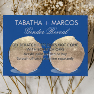 Cartão Postal De Anúncio Baseball Gender Revement DIY Scratts Cards