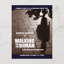 Bat Mitzvah Bimah Filme Salvar Cartão-Postal