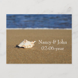 Cartão Postal De Anúncio Beach Salve a data