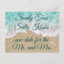 Cartão Postal De Anúncio Beach Waves Sandy Toes Salty Kiss Altere a data