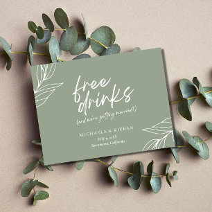 Cartão Postal De Anúncio Bebidas Engraçadas Botânicas Gratuitas Casamento S