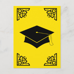 Cartão Postal De Anúncio beca de graduação sofisticada