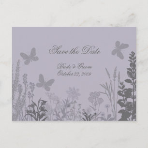 Cartão Postal De Anúncio Bela de Casamento Salve o Cartão-Postal de Data