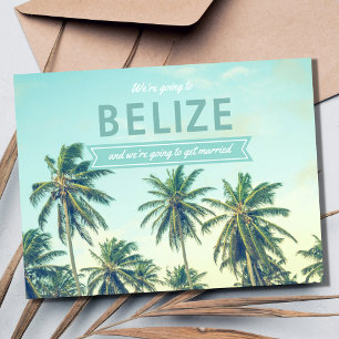 Cartão Postal De Anúncio Belize Tropical Beach Weding Dates