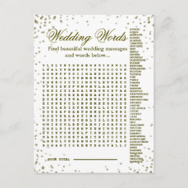 Cartão Postal De Anúncio Belo Jogo de Palavras de Casamento