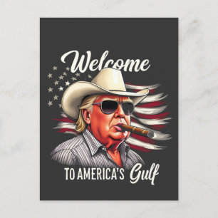 Cartão Postal De Anúncio Bem-vindos à América do Golfo Trump East Cost do M