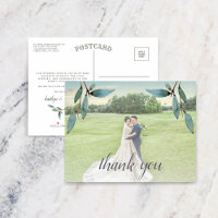 Bênção Botânica Casamento Foto Agradecimento