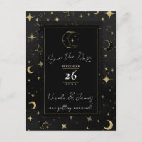 Black & Gold Celestial Moon & Stars Salve a Data