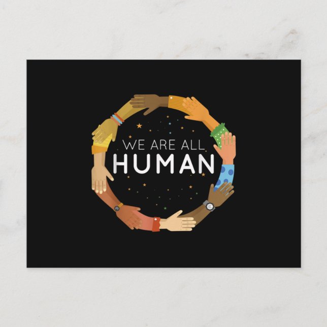 Cartão Postal De Anúncio Black History Month - We Are All Human - Black Is (Frente)