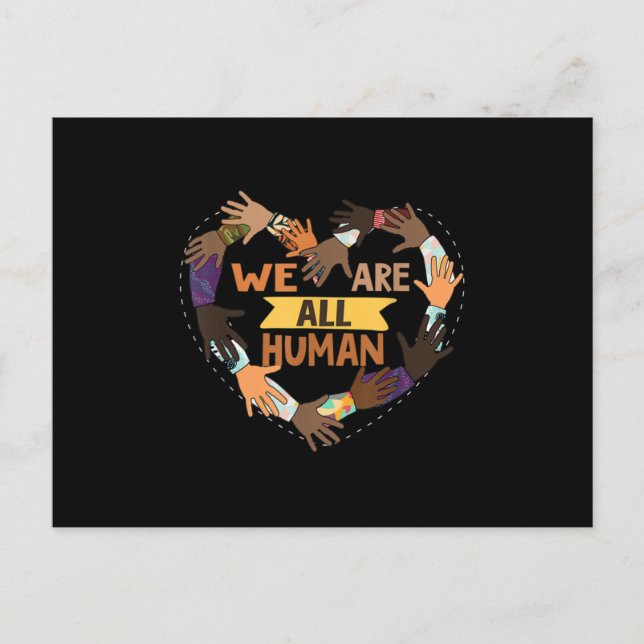 Cartão Postal De Anúncio Black History Month - We Are All Human Pride (Frente)