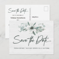 Boho Floral Watercolor Modern Salve o script de da