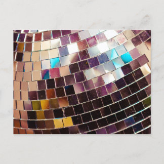 Cartão Postal De Anúncio Bola de Disco Espelhada
