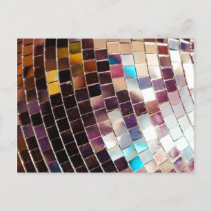 Cartão Postal De Anúncio Bola de Discoteca Espelhada