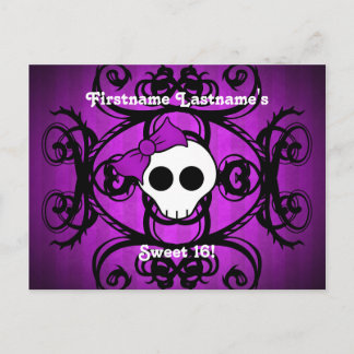 Cartão Postal De Anúncio Bonitinho roxo, dezesseis