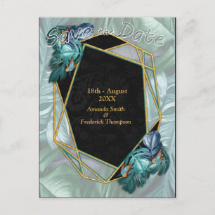 Cartão Postal De Anúncio Borboletas de Paraíso/Turquesa Tropical Splash