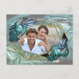 Cartão Postal De Anúncio Borboletas de Paraíso/Turquesa Tropical Splash