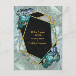 Cartão Postal De Anúncio Borboletas do Paraíso/Explosão Tropical Turquesa