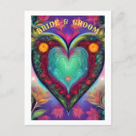 CARTÃO POSTAL DE ANÚNCIO BRIDE E GROOM