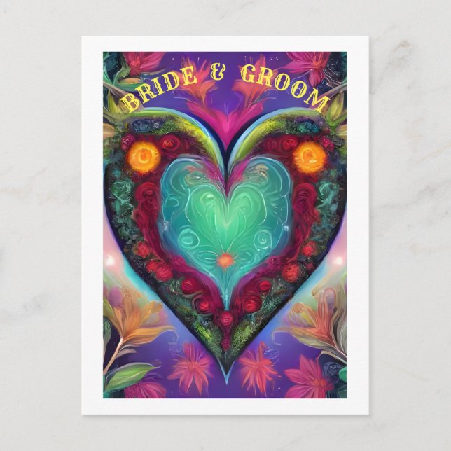 CARTÃO POSTAL DE ANÚNCIO BRIDE E GROOM (Frente)