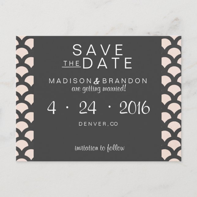 Cartão Postal De Anúncio Bright N Beauful Salve a Data (Frente)