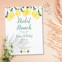 Cartão Postal De Anúncio Brunch de Noiva Chá de Noiva Limão