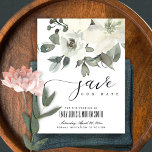 CARTÃO POSTAL DE ANÚNCIO BUNCO FLORAL BRANCO SUJEITO IVÓVEL SALVE A DATA<br><div class="desc">Se precisar de mais alguma personalização,  por favor,  sinta-se à vontade para me enviar uma mensagem em yellowfebstudio@gmail.com.</div>