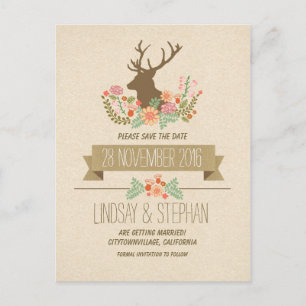 Cartão Postal De Anúncio Caçadores de veados russos do país salvam o cartão