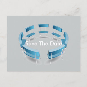 Cartão Postal De Anúncio Cadeiras em Cartão-Postal de Formação Circular