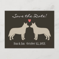 Cães de Gado Australianos Casamento Salve a Data