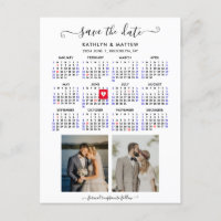 Calendário minimalista 2 Foto 2024 Salvar a Data