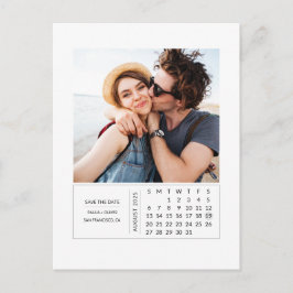 Cartão Postal De Anúncio Calendário Mínimo Moderno Mini Salvar Data Foto