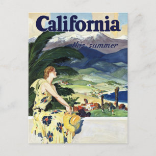 Cartão Postal De Anúncio Califórnia este verão
