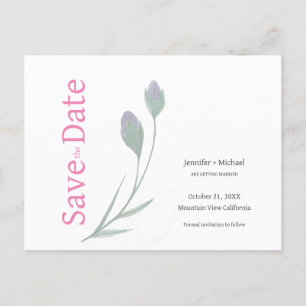 Cartão Postal De Anúncio Caligrafia Casamento Floral Preto Branco