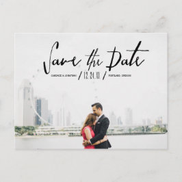 Cartão Postal De Anúncio Caligrafia Moderna Elegante Save the Date