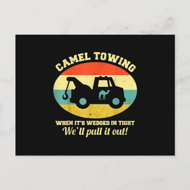 Cartão Postal De Anúncio Camel Towing Retro Adult Humor Saying Funny Hallow (Frente)