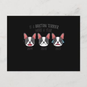Cartão Postal De Anúncio Camiseta de cão Se Um Terrier De Boston Foi Um Hum