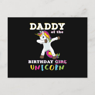 Cartão Postal De Anúncio Camiseta do Papai da Menina de Aniversário Dabbing