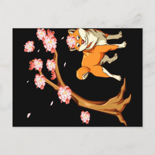 Cartão Postal De Anúncio Cão Shiba Inu Engraçado   Presente Significativo p