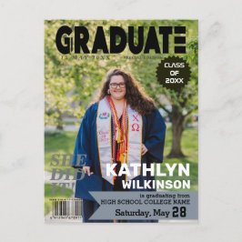 Cartão Postal De Anúncio Capa da Revista GRADUATE Estilo Moderno Foto
