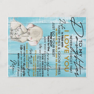 Cartão Postal De Anúncio Carta Adorável À Minha Filha, Bonita Presente